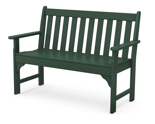 POLYWOOD Vineyard 48" Outdoor Patio Bench, Green