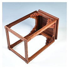 TOMYEUS Vase Bonsai Base Wooden Display Stand Base Square Wood Carved Flower Bonsai Base Shelf Flower Stand Ornaments Bonsai Base