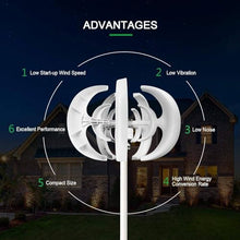 Zentorik Vertical Wind Turbine Generator Kit - 400W/600W/800W/1000W/1200W, 12V/24V, Compact Home Windmill for Off-Grid Renewable Energy Solutions, Efficient Power Generation