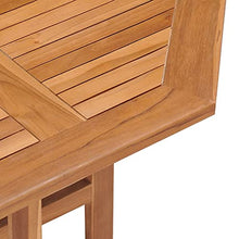 Foknhdi Folding Teak Dining Table 35.4 x 35.4 in, Compact Foldable Patio Table Solid Brown Square Small Outdoor Indoor Card Craft Camping Tables for Up to 4 People