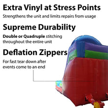TentandTable Inflatable Water Slide for Kids and Adults, Commercial Grade 27' L x 9' W x 15' H, Retro Rainbow