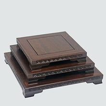 Heavy-Duty Potted Plant Standing Supports Flower Pot Carving Base Wood Teapot Bonsai Ornament Base Red Sandalwood Square Base for Fish Tank Vase Statue Base Plant Container Base (Size : Brass) ( )