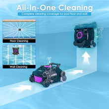 Cordless Robotic Pool Cleaner, Wall Climbing, Lightweight, Extended Battery Life, 8L Large Capacity, Advanced Dual-Motor, X1 Auto Pool Vacuum for Inground & Above Ground Pools Up to 1100 Sq.Ft, Purple