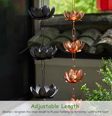 HCZKIUJ Cascading Rain Chain for Effective Rainwater Diversion, Durable Outdoor Gutter Replacement Enhances Garden Aesthetics (Copper 6m (19.7ft))