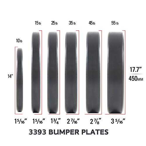 XMark Hi-Impact Bumper Plate Weight Plate for Olympic Barbell 320 lb Set