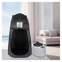 POGHDBXA Sauna Accessories, Portable Steam Sauna Single Person Tent with Steamer 4L Generator Chair Indoor for Home Spa(Black)