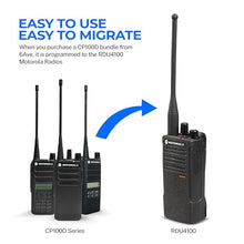 Motorola Solutions CP100D UHF Portable Two Way Radio Bundle with PTT Earpiece Black