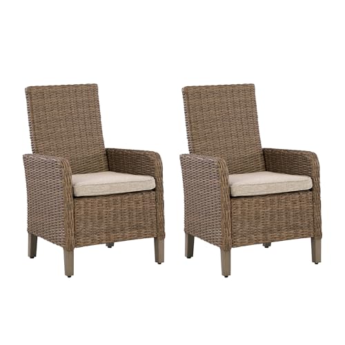 Signature Design by Ashley Outdoor Dining Chairs with Cushion Set of 2