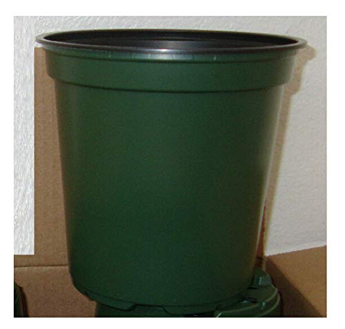 Thaisan7, Green Round PLASTIC NURSERY GARDEN PLANT POT, Bucket, Grow bags, Planters For Flower Fruit Herb Home Improvement -1 GALLON 6 inchW x 6 inchH (500)