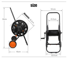 Etsuosy Garden Hose Reel Cart with Wheels, Metal, Holds up to 164 ft Hose