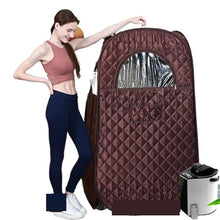 POGHDBXA Sauna Accessories, Compact Portable Steam Sauna Tent Therapeutic for Detox Relaxation Time Remote Control Personal for Home(Red)