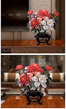 LSHAOBO Simulation Tree Artificial Bonsai Tree Fake Plant Decoration Jade Peony Bonsai New Chinese Zen Bonsai Home Office Decoration