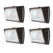 4-Pack LED Wall Pack Light with Dusk to Dawn Sensor, 80W/100W/120W, 3CCT Adjustable, 120-277V, IP65, 0-10V Dimmable, Outdoor LED Security Flood Lighting for Warehouse, Garage, ETL Listed