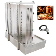 EQCOTWE Commercial LPG Gas Shawarma Machine Rotary Gyro Kebab Grill 110V