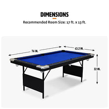 EastPoint Sports Easy Setup Folding Billiard Table Black