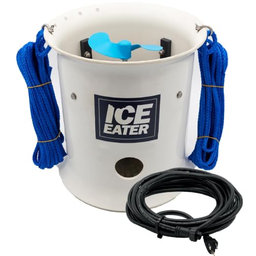 Ice Eater Submersible Pond & Lake Deicer for Boat Docks & Marinas, Winter Water Pump for Circulation & Aeration, P1000 1 Horsepower - 50 Ft Cord 115V