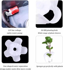 FLTRGO Hydroponics Growing System,Indoor herb Garden,hydroponic Growing Kits & Systems,Vegetables hydroponic Grow kit,with Hydrating Pump, Adapter, Net Pots.