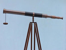 Handcrafted Nautical Decor Floor Standing Antique Copper Telescope 60