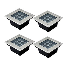 CHINLIFE LED Underground Path Light Square Outdoor Ground Light IP67 Waterproof AC85-265V Landscape Lighting for Piazza Garden Path Bridge Step Stair, Pack of 4 (Color : RGB, Size : 36W)