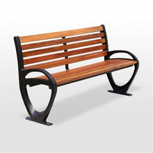 FYorbitH bancas de Patio Exterior Brown Park Outdoor Bench Aluminum Legs Wooden Seat Plank Chair Resting Backrest Bench