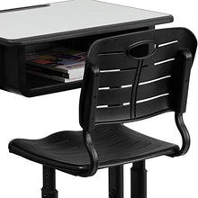 Classroom Essentials Adjustable Height Student Desk and Chair Set Grey