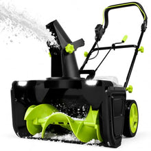 40v Cordless Snow Blower, 3500w Brushless Snow Thrower with Led, 20" 2batteries