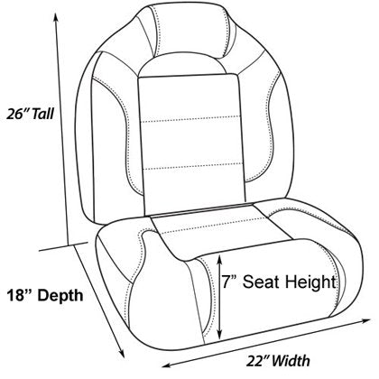 DeckMate Boat Seats 61" Bass Boat Seats Charcoal & Blue