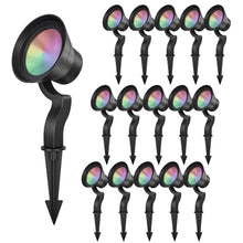 Sofiton 16-Pack Low Voltage Landscape Lighting with RGB+CCT Color Changing, 10W, 600LM, 12-24V AC/DC, Wet Location, Landscape Spot Lights Outdoor for Garden Tree Yard Uplighting, Bronze, ETL Listed