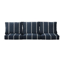 Sorra Home 23 in x 27 in x 5 in Deep Seating Cushion Set-Corded Sofa, Standard, Blue 5 Pound
