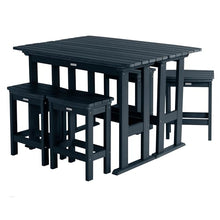 Highwood Lehigh 6pc Counter Height Balcony Dining Set, Federal Blue