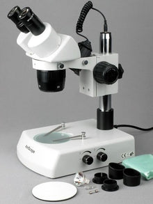 AmScope Binocular Stereo Microscope 10X-60X Magnification White