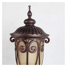 Courtyard light Ip54 Waterproof Outdoor Garden Lawn Lamp Victoria Vintage Glass Lantern Column Lamp E27 Edison High Pole Street Light Walkway Pathway Post Pillar Lamp Landscape Lighting Decorat