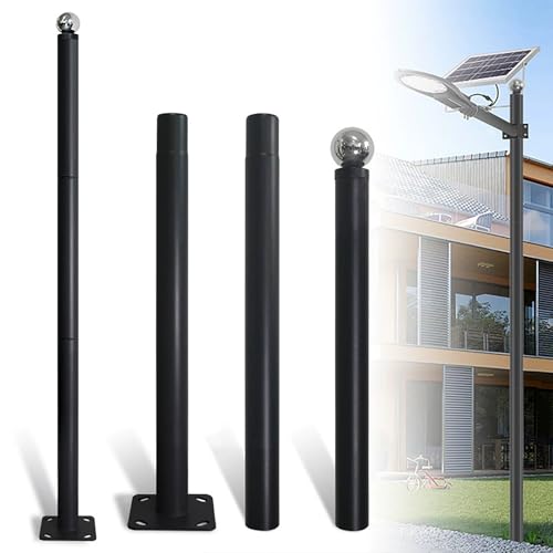 XYIANG Outdoor Street Light Pole, Solar Split Lamp Post, Galvanized Steel Lights Poles with Mounting Accessory, for Street, Backyard, Park, Parking, Patio, Driveway Pathway(6M/20Ft)