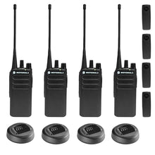 Motorola Solutions 4 Pack CP100D Analog UHF Portable Two Way Radio Black