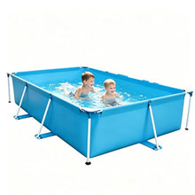 Rectangular Above Ground Pool, Swimming Pool with Steel Frame
