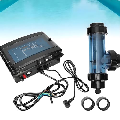 Swimming Pool Chlorinator, Salt Chlorine Generator Saltwater Chlorine Generator 5/10/15/20/30/50G/H Automatic Cleaning Salt Water Pool Chlorine Generator System for Swimming Pools Spa Pools(20g/H)