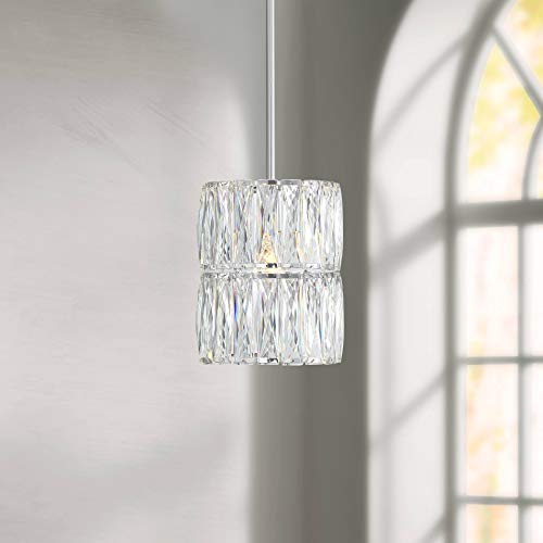 Camryn 7 3/4" Wide Modern Chrome and Crystal Mini Pendant Light Fixture