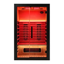 Gollense Infrared Sauna with 660 & 850nm Red Light Therapy, 2 Person, Black