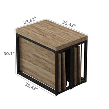 NTYUNRR 23.6" - 118" Extendable Dining Room Table, Modern Extra Long Folding Dining Tables for 2-10 People, Outdoor Patio Furniture Set, Adjustable Kitchen Dinner Table, Ancient Wood