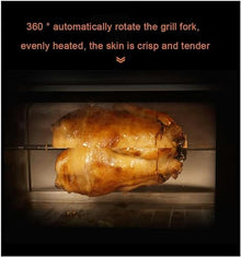 Large Capacity of 30 Liters, Multifunctional Domestic Compact Oven, 360 ℃ Automatic Rotation of The Baking Holder, More Uniform Heating, 4 Heating Modes