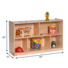 Children's Factory 2-Shelf Mobile Storage Unit Wooden