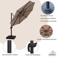 OROTLECT 132" Outdoor Cantilever Umbrella with Based