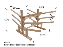 Log Kayak Rack Low 6 Place SUP and Surfboard Rack Natural