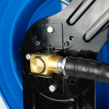 OIL SHIELD OSFHRONE40 Farm Fuel Hose Reel – Heavy Duty Assembly, 1" x 40' Rubber Hose, 1" MNPT, Static Wire, 100 PSI, Kink & Cold-Weather Resistant, Diesel & Gasoline Use