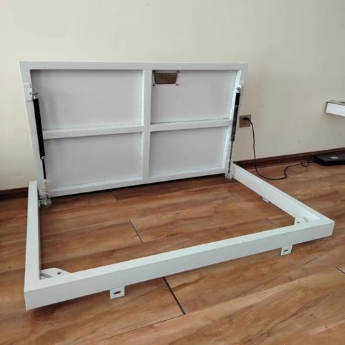 HDYZJQ Hidden Basement Cellar Floor Entrance Door, 24 26 28 30 34 38 40 48 50 60 inch Customize Crawl Space Hatch Access Panel/Emergency Escape Lid, Recessed(60x36in (152x91cm))
