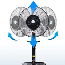 CUTPOIY Portable Misting Fan, Quiet Waterproof Outdoor Pedestal Fan for Garden Party Travel, 9-Inch, B
