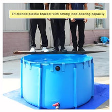 Zfmnoyev Canvas Fish Pond Circular Thickening Pool, Pond Pool Above Ground, Large Collapsible Outdoors Swimming Pool with Steel Bracket, Easy to Install, for Store up Water Irrigation(1.2x0.6m-680L)