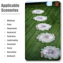 SRJUSV Garden Stepping Stone 5 Pcs Lotus Leaf Garden Path Stones Outdoor Decorative 3D Stepping Stone Patio Yard Ornaments