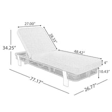 Outdoor Chaise Lounge Set of 2, Patio Outside Reclining Chairs for Poolside