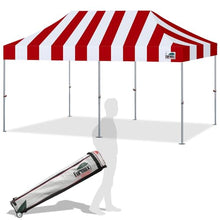 Eurmax USA Superior 10'x20' Pop-up Canopy Tent Commercial Instant,Stripe Red